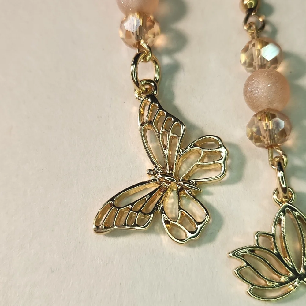 Handmade Charm Dangle Earrings 14k Gold Plated - Picture 6 of 7